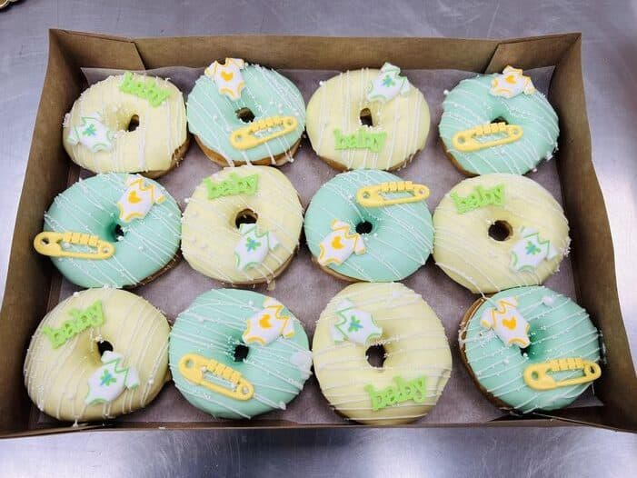 Baby decorated donuts